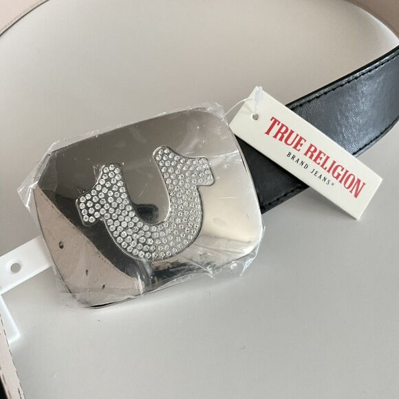 True Religion Belt Rhinestone Logo On Silver-tone Buckle S / M main image 8